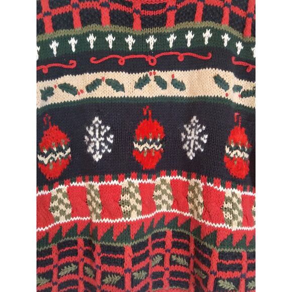Vintage Karen Scott Red Winter / Christmas Sweater - Picture 3 of 5